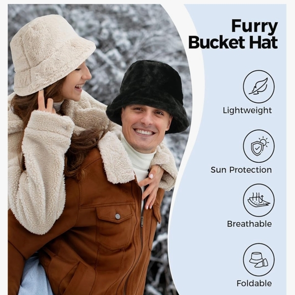 Brand New Faux Fur Bucket Hat - Picture 2 of 8